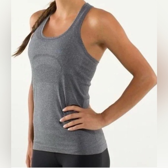 LULULEMON SWIFTLY TOP GREY SIZE 8 - Picture 1 of 6